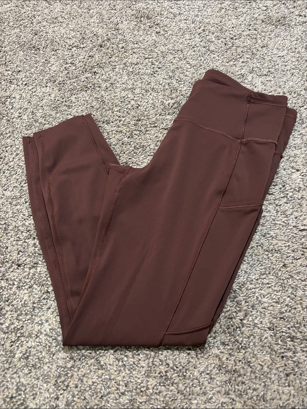 Lululemon Fast and Free Tight II 25" *Non-Reflective Nulux Brown Earth size 8